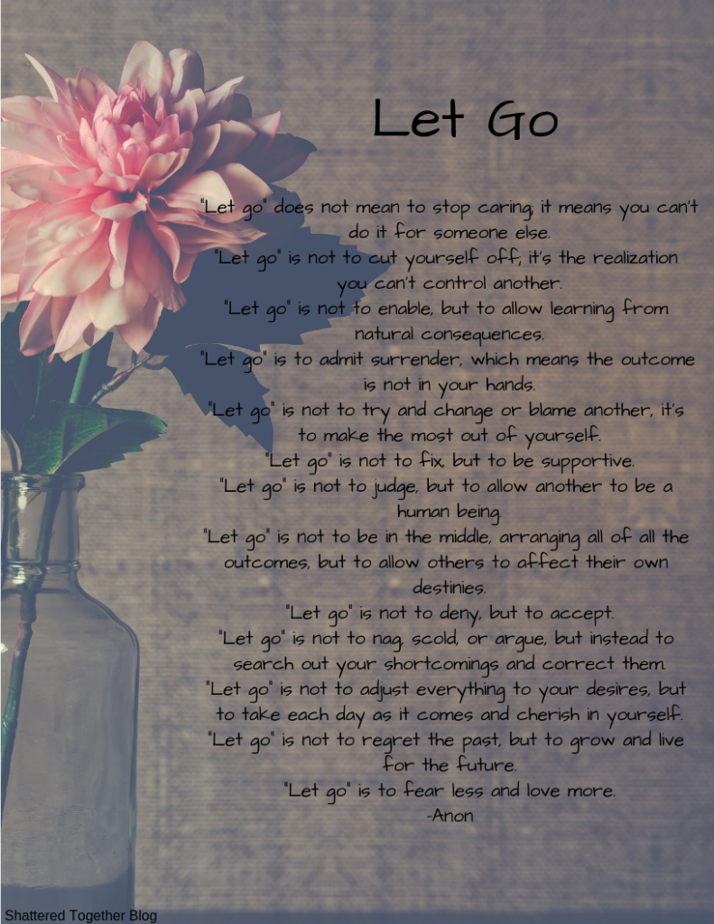 To let go poem